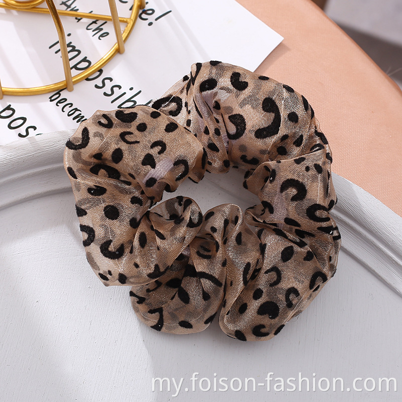 2020 Newest Hot Selling Ponytail Leopard Hair Rubber Band2